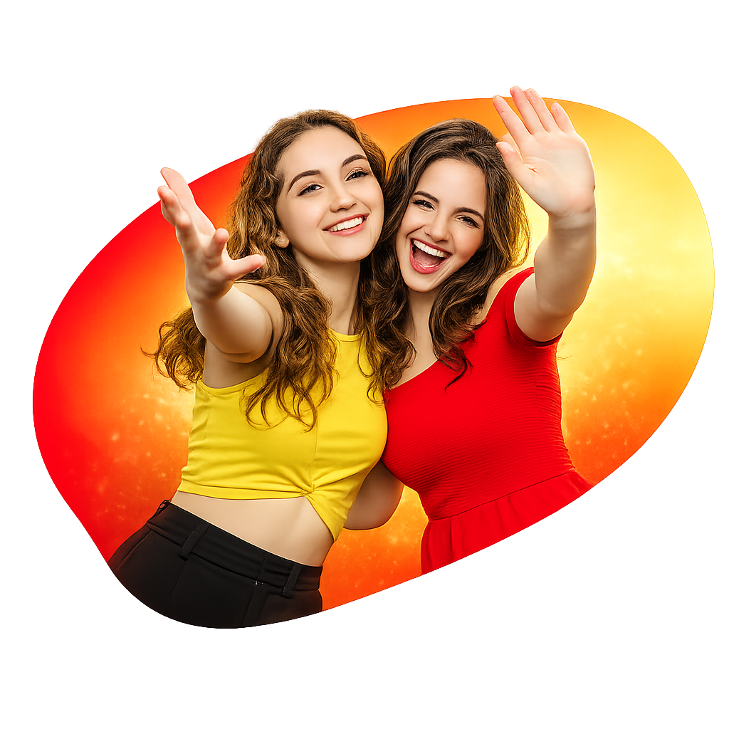 gemotiveerde 2 jonge dames